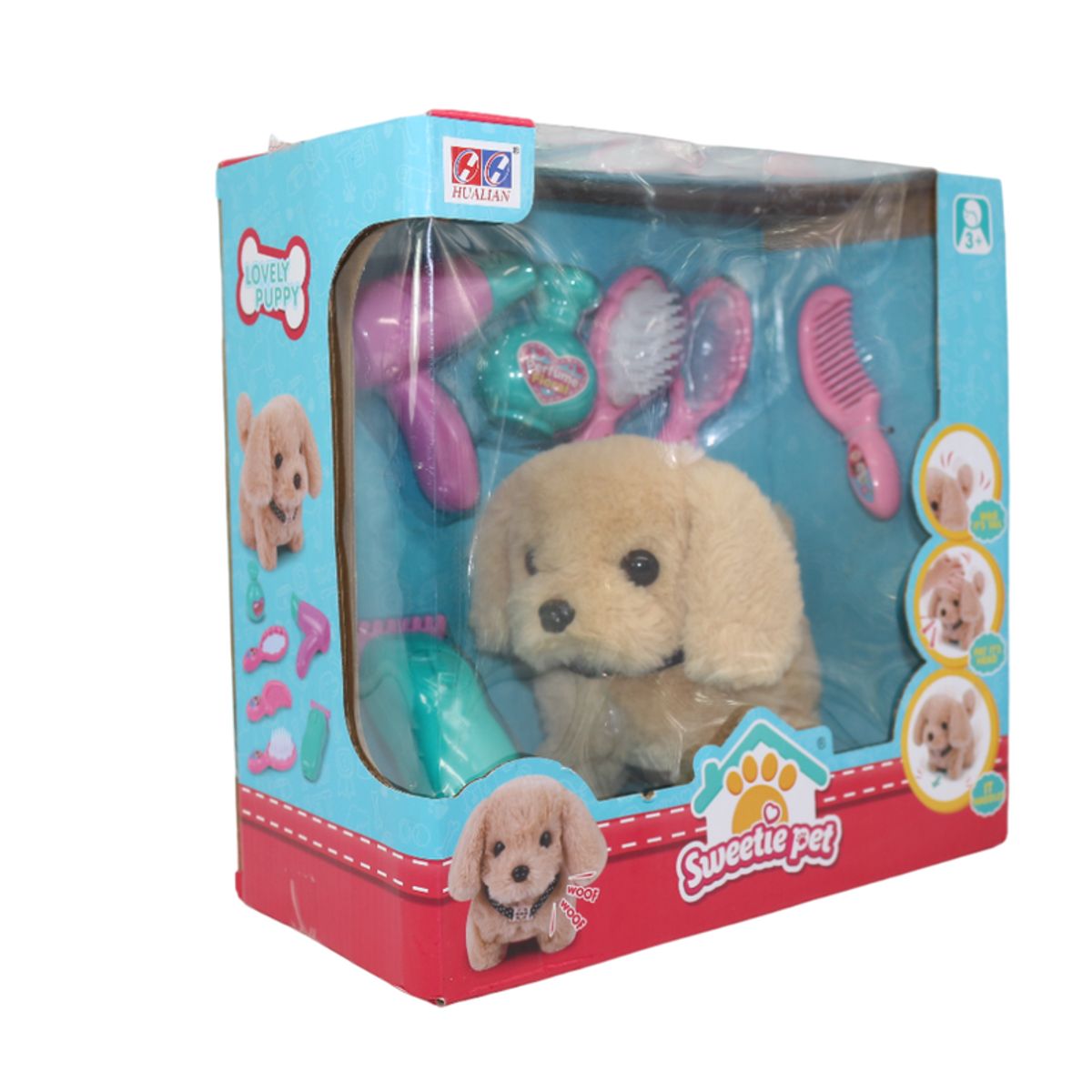 JUGUETELANDIA - PERRO SWEETIE PET SONIDOS Y MOVIMIENTO PILAS CAJA