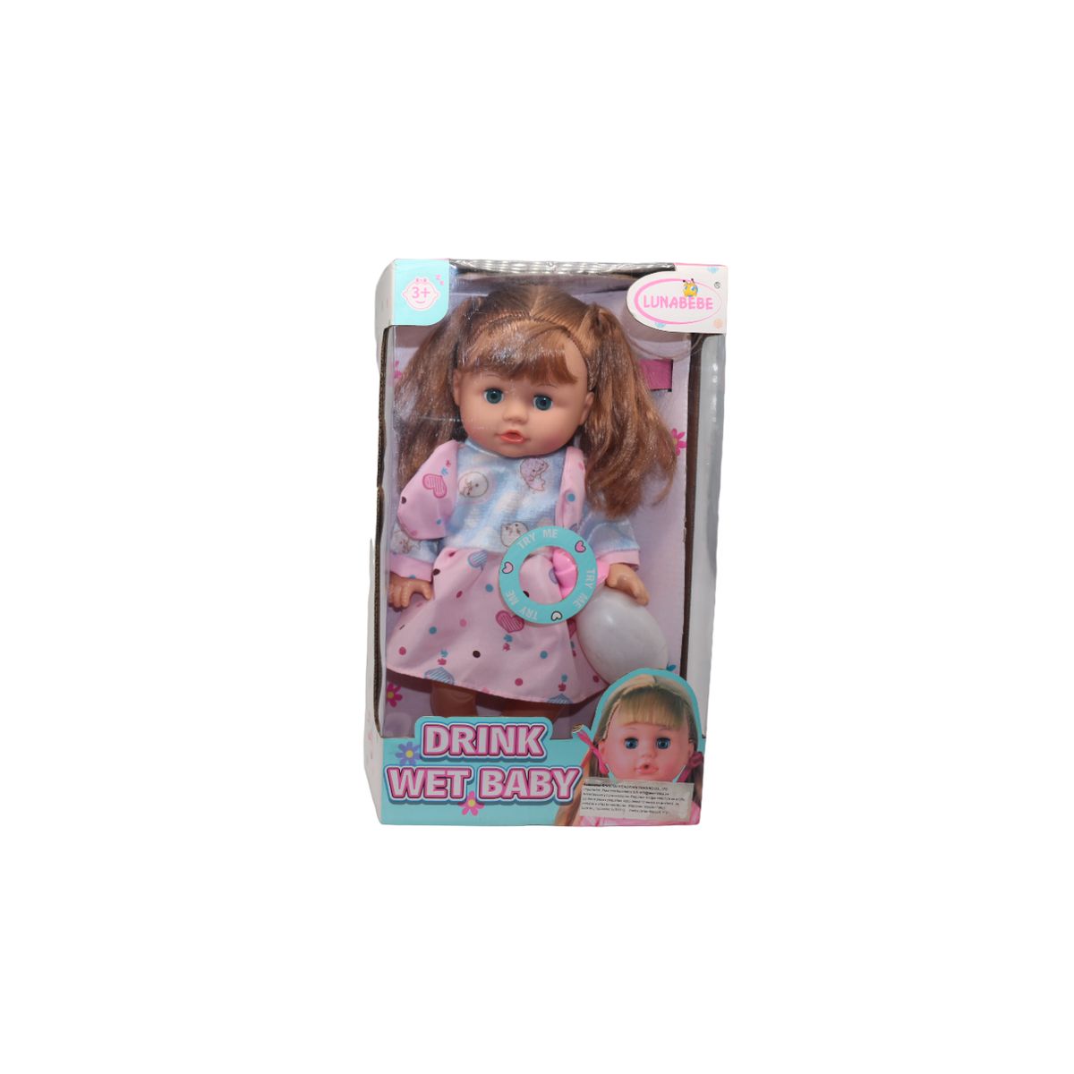 JUGUETELANDIA - MUÑECA DRINK 6 SONIDOS CON ACCESORIOS CAJA