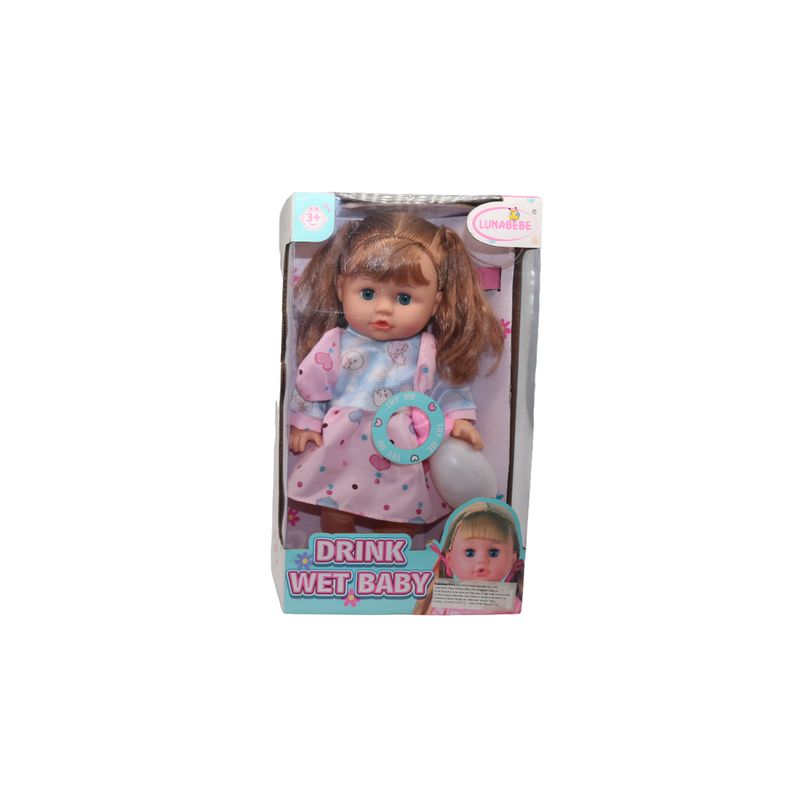 JUGUETELANDIA - MUÑECA DRINK 6 SONIDOS CON ACCESORIOS CAJA