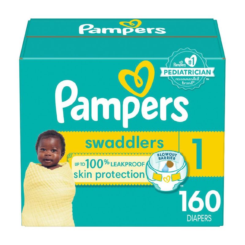 PAMPERS - Pañales Pampers Swaddlers Talla 1 / 160 Unidades