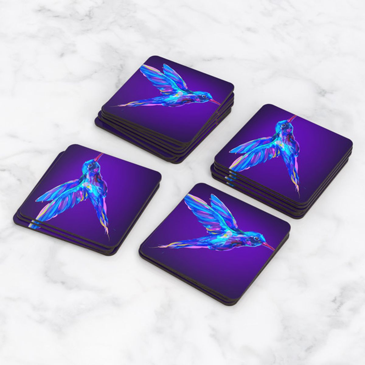 TAYRONA STORE - Portavasos Set x 6 Pájaro 45 Colibrí