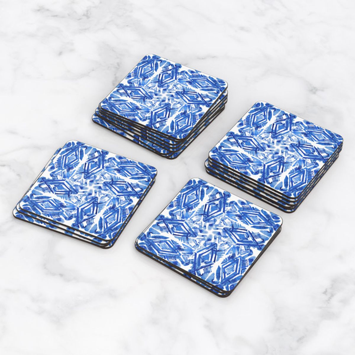 TAYRONA STORE - Portavasos Set x 6 Patrón Azul 15