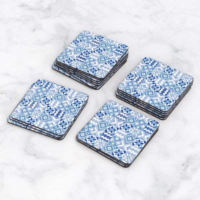 TAYRONA STORE - Portavasos Set x 6 Patrón Azul 25