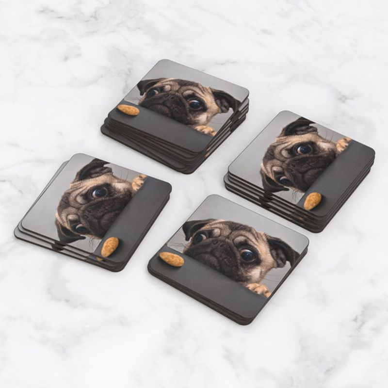 TAYRONA STORE - Portavasos Set x 6 Perro Pug 78