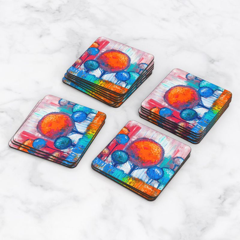 TAYRONA STORE - Portavasos Set x 6 Pintura Arboles 13