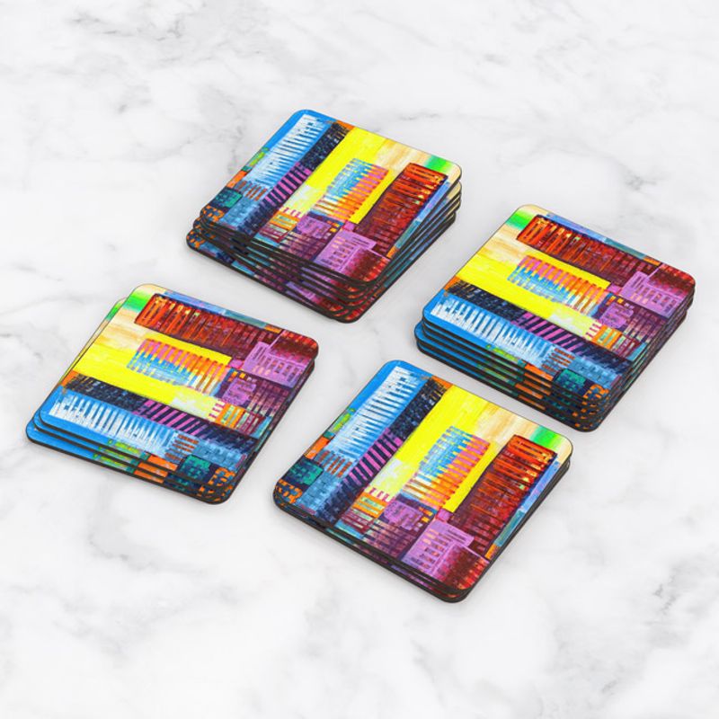 TAYRONA STORE - Portavasos Set x 6 Pintura Ciudad 50