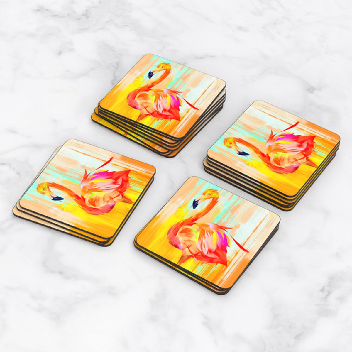TAYRONA STORE - Portavasos Set x 6 Pintura Flamenco 02.