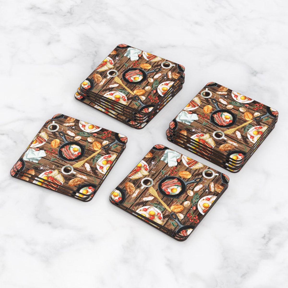 TAYRONA STORE - Portavasos Set x 6 Pintura Desayuno 01