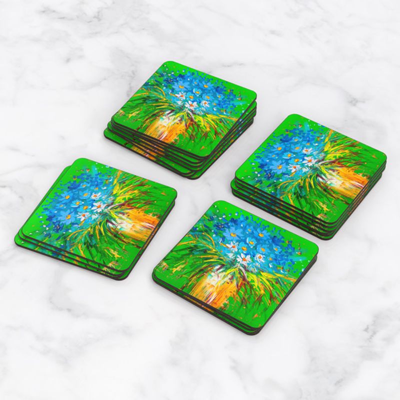 TAYRONA STORE - Portavasos Set x 6 Pintura Flores 49