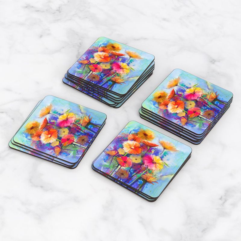 TAYRONA STORE - Portavasos Set x 6 Pintura Flores 70