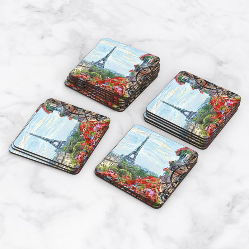 TAYRONA STORE - Portavasos Set x 6 Pintura Paris 01