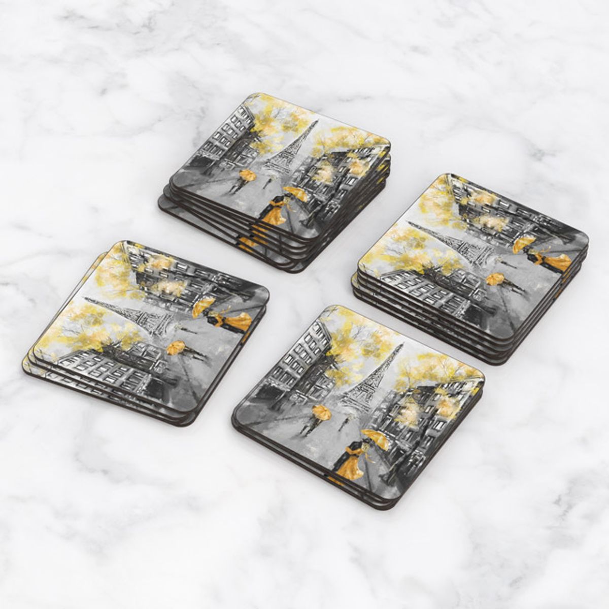 TAYRONA STORE - Portavasos Set x 6 Pintura Paris 14