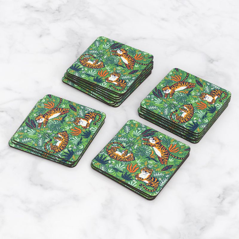TAYRONA STORE - Portavasos Set x 6 Tigre Colores 42