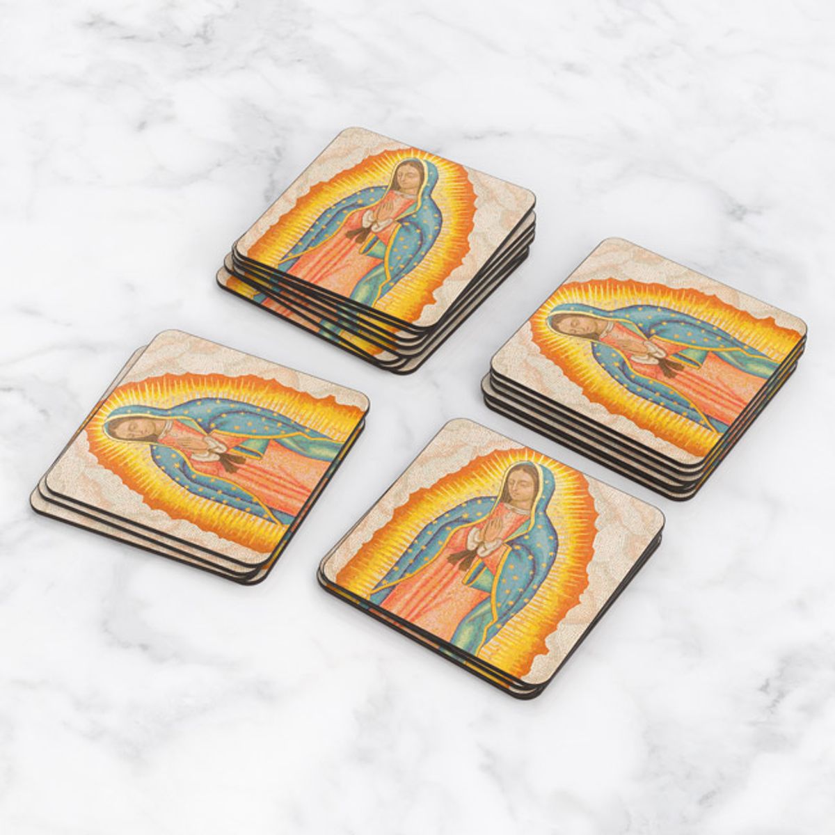 TAYRONA STORE - Portavasos Set x 6 Virgen Maria 06