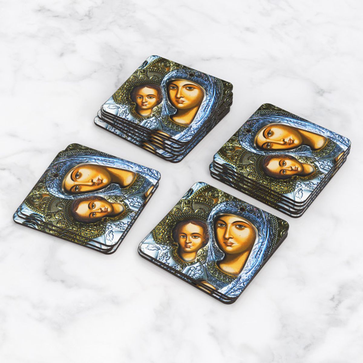 TAYRONA STORE - Portavasos Set x 6 Virgen Maria 08