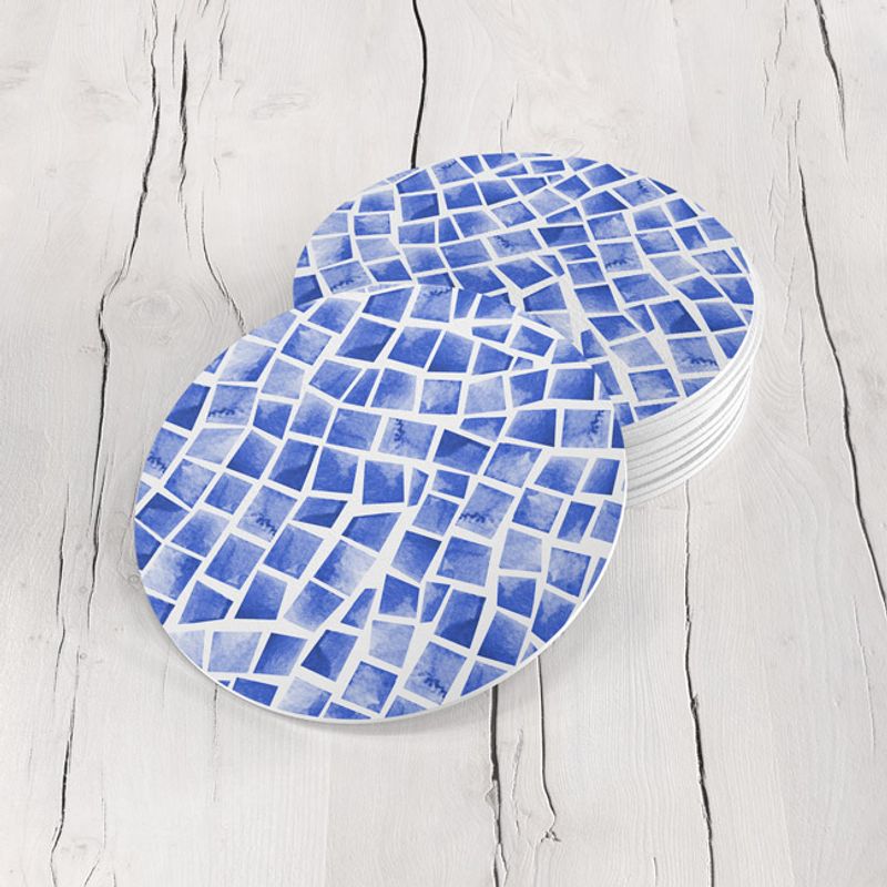 TAYRONA STORE - Portavasos Set x 6 Patrón Azul 28
