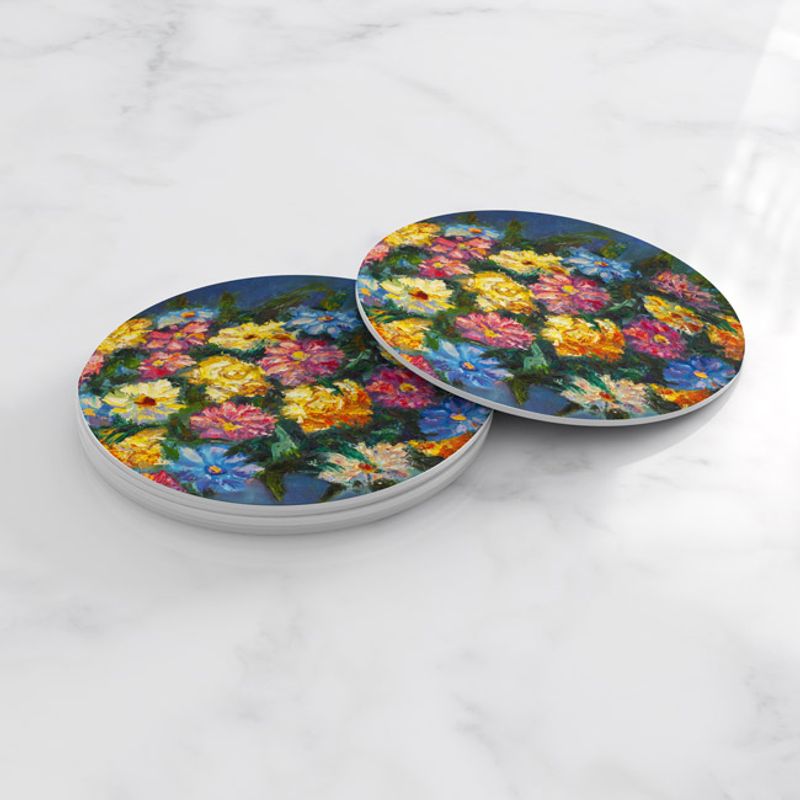 TAYRONA STORE - Portavasos Set x 6 Pintura Flores 86