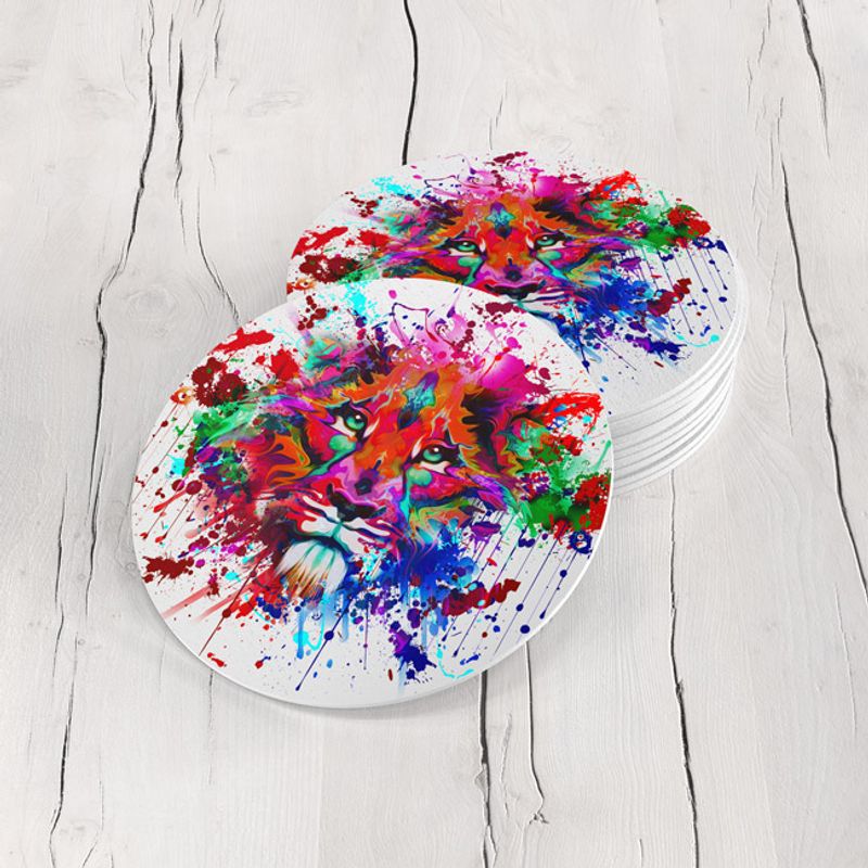 TAYRONA STORE - Portavasos Set x 6 Tigre Colores 16