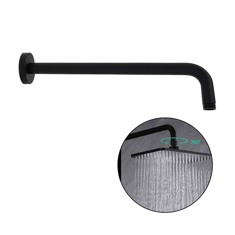 GENERICO - Tubo ducha  acero 40cm Negro