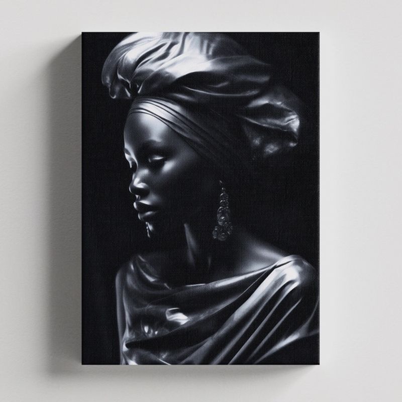 TAYRONA STORE - Cuadros Retablo Mujeres Africanas en Negro 020 - 35x50cm