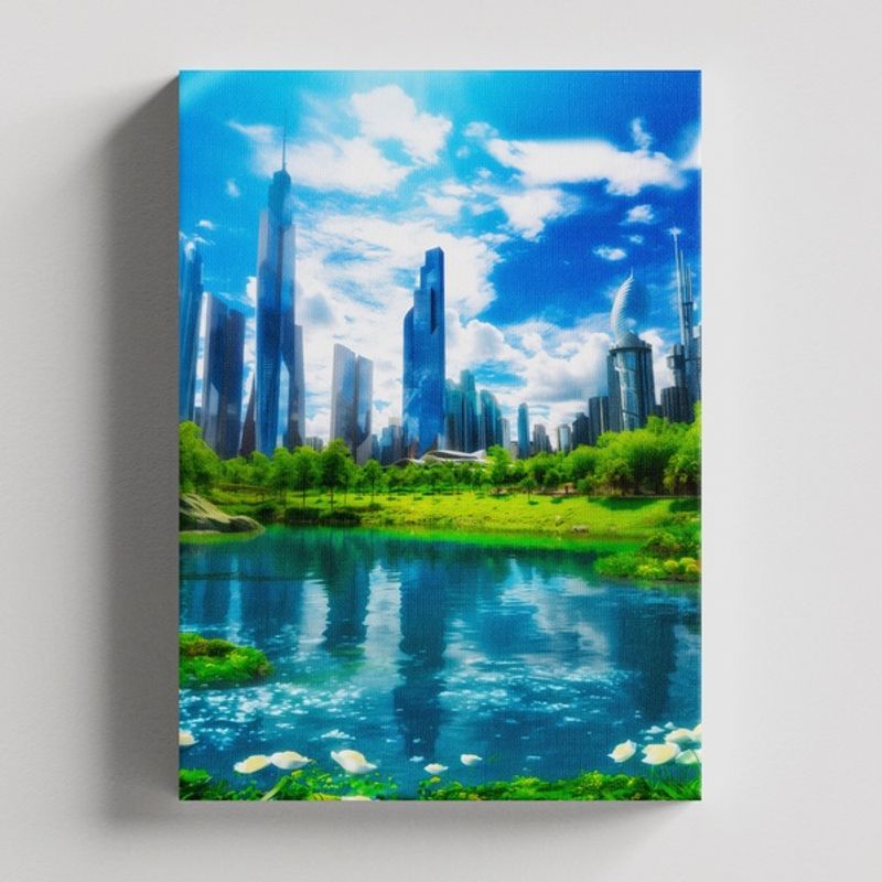 TAYRONA STORE - Cuadros Retablo Paisajes de Ciudades y Metropolis 030 - 35x50cm