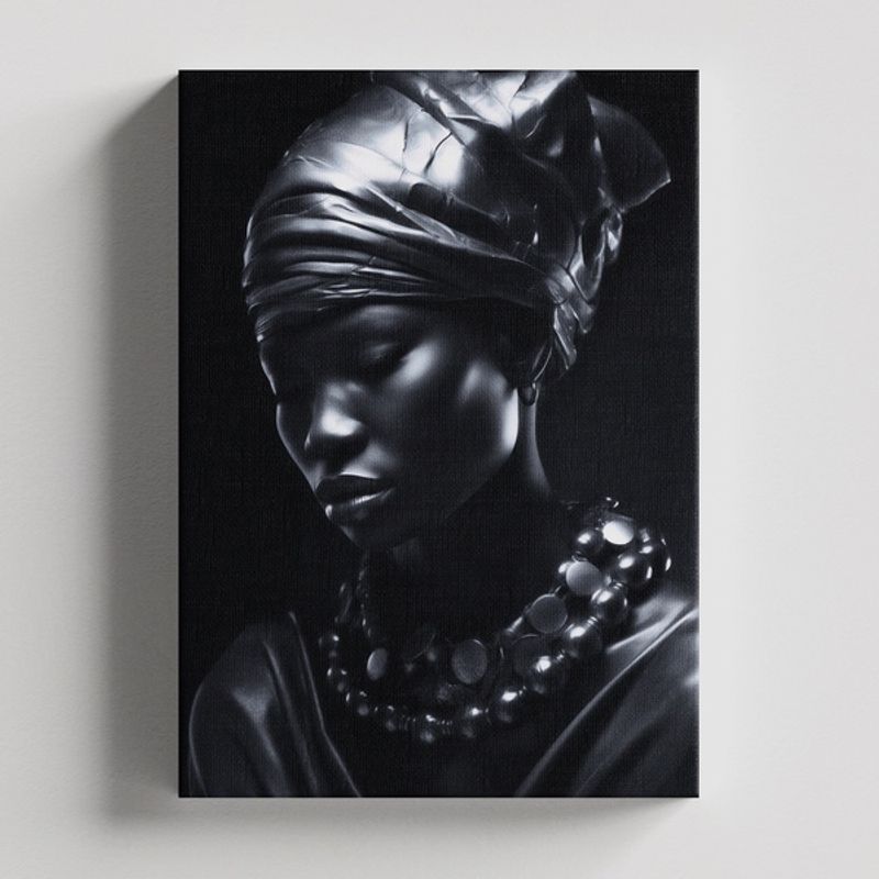 TAYRONA STORE - Cuadros Retablo Mujeres Africanas en Negro 014 - 35x50cm
