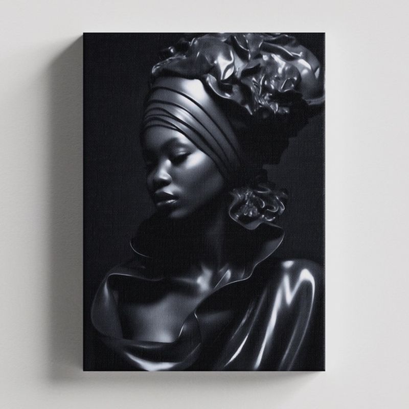 TAYRONA STORE - Cuadros Retablo Mujeres Africanas en Negro 021 - 35x50cm