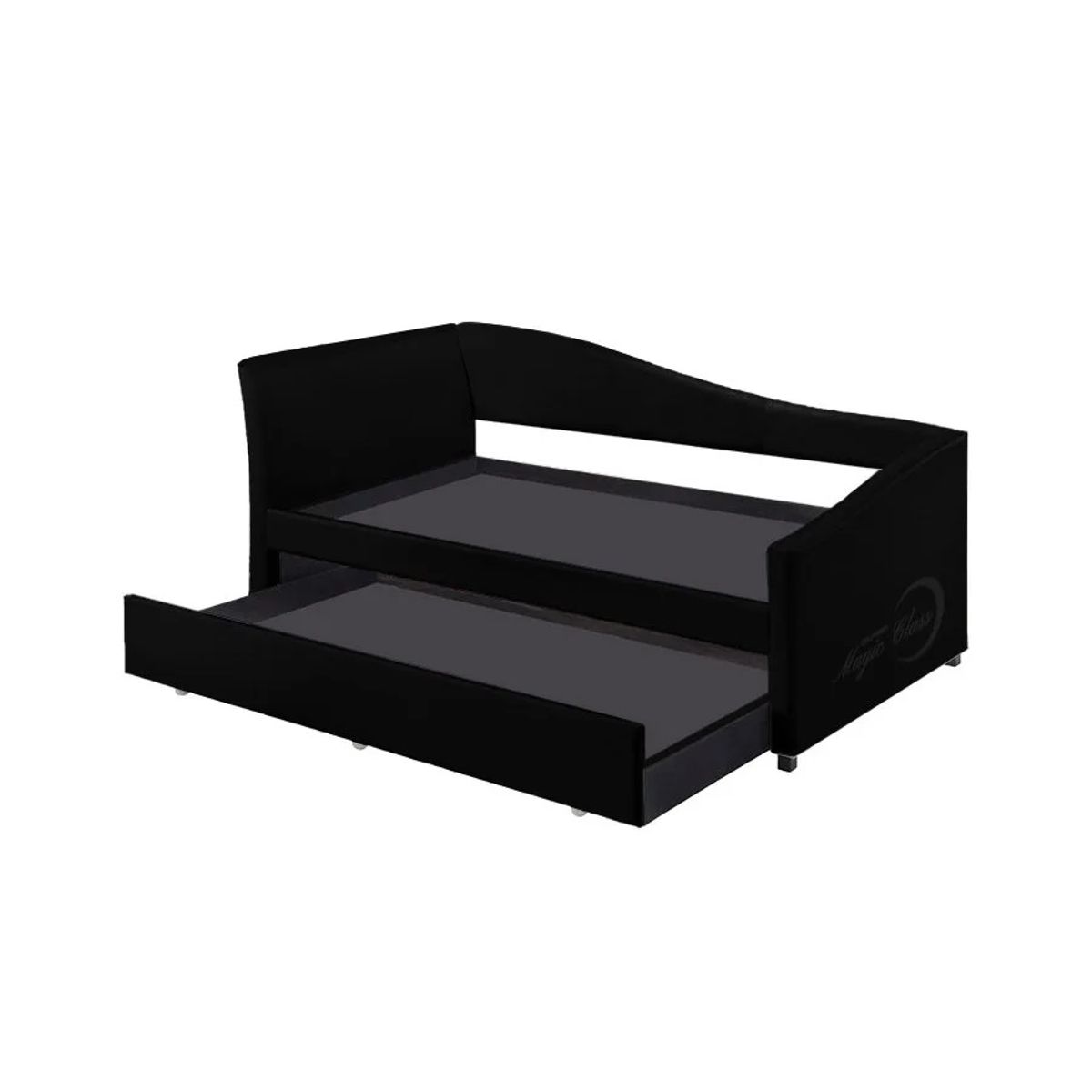 MAGIC CLASS - CAMA NIDO HARMONY DUPLEX 100X190 MICROFIBRA NEGRO
