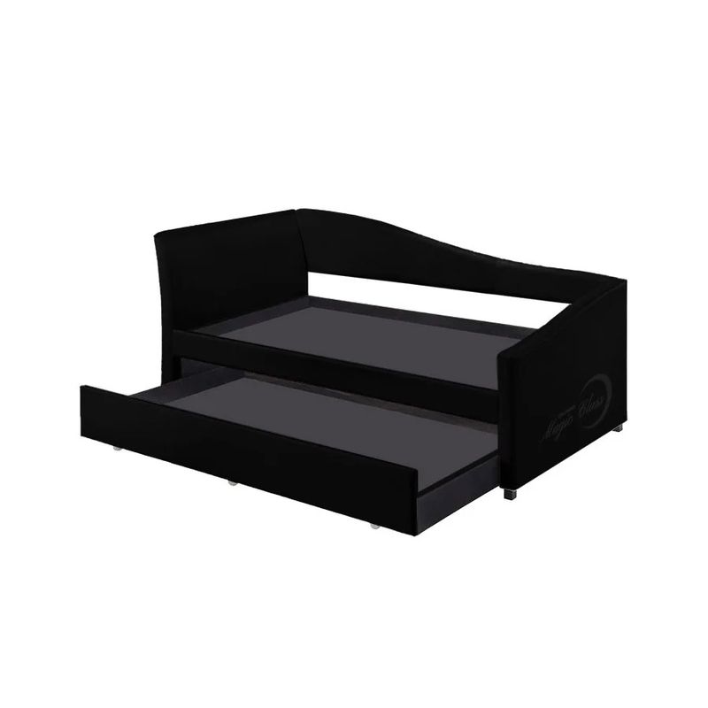 MAGIC CLASS - CAMA NIDO HARMONY DUPLEX 100X190 MICROFIBRA NEGRO