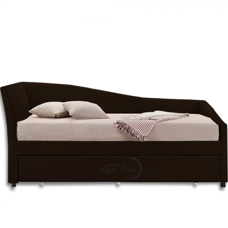 MAGIC CLASS - CAMA NIDO HARMONY DUPLEX 120X190 MICROFIBRA CAFÉ