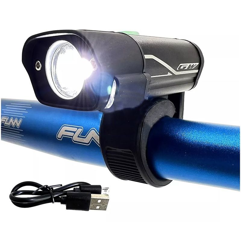 GW - Luz Bicicleta Delantera Gw Recargable Usb Led 500 Lumen 5mod