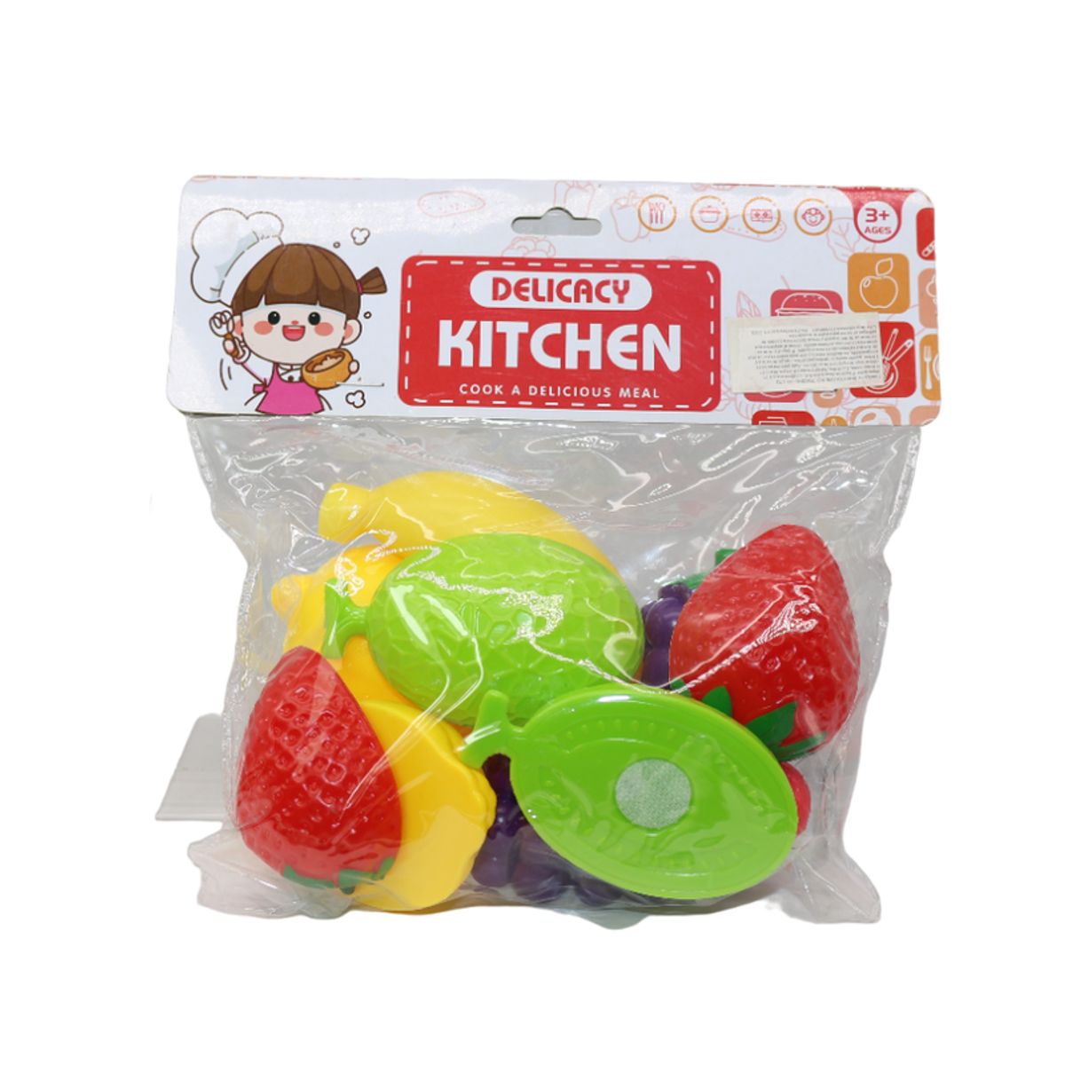 JUGUETELANDIA - SET COCINA FRUTAS CORTABLES BOLSA