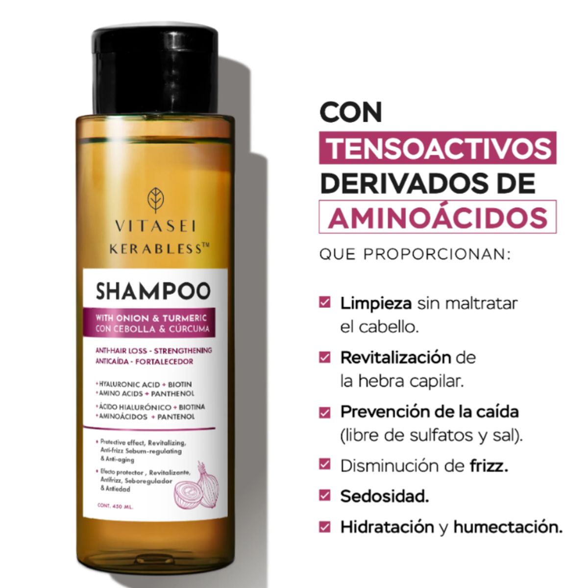VITASEI - SHAMPOO DE CEBOLLA + ACTIVADOR DE CRECIMIENTO