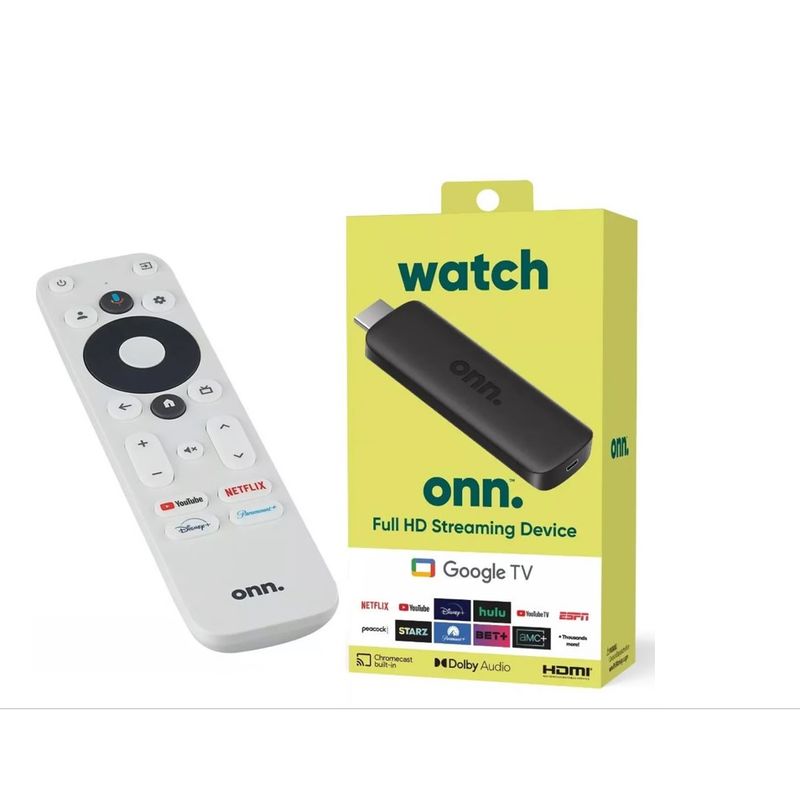 GOOGLE - Onn Tv Watch Stick Full HD Google TV Streaming Negro Dolby Wifi
