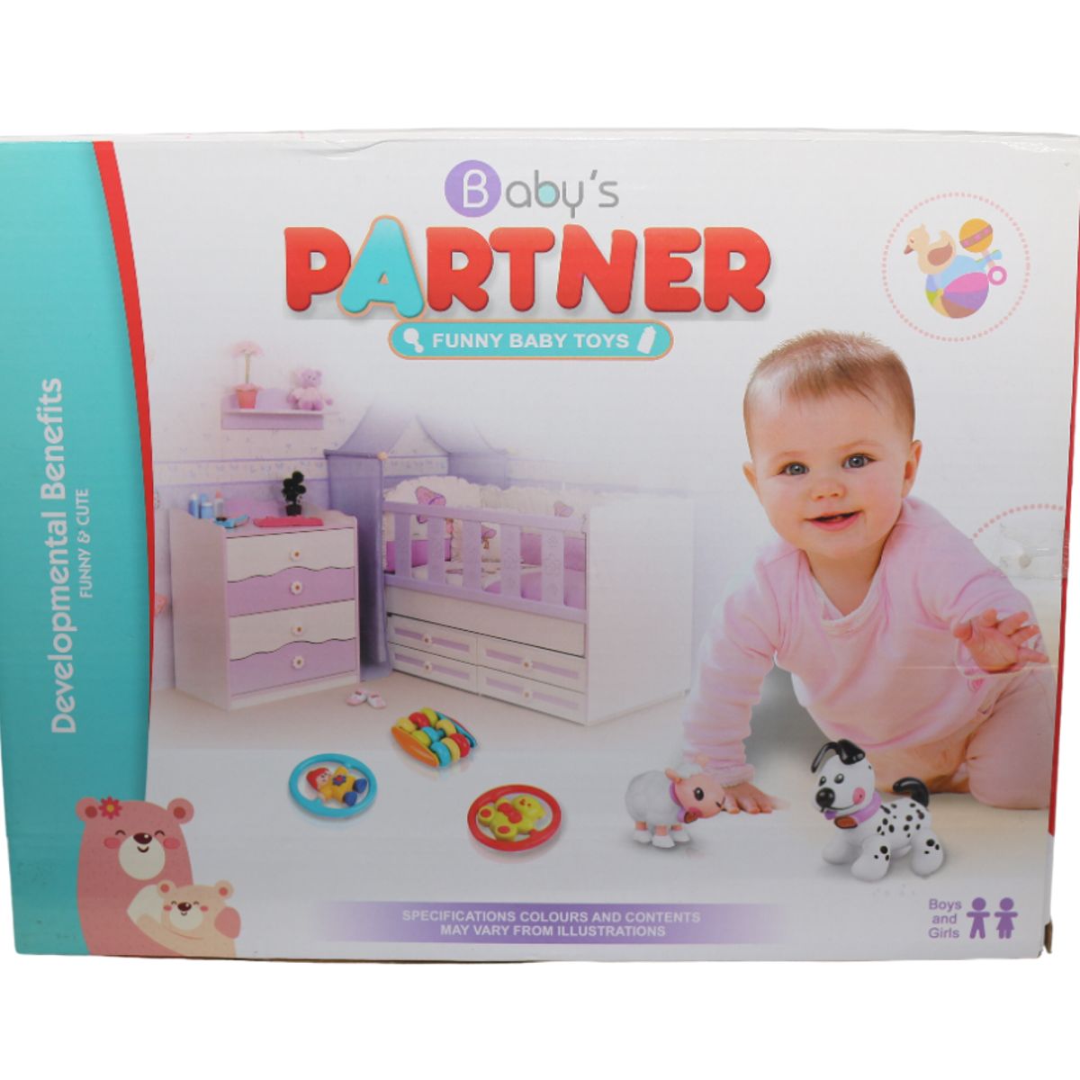 JUGUETELANDIA - SONAJERO BABYS PARTNER X 4 CAJA