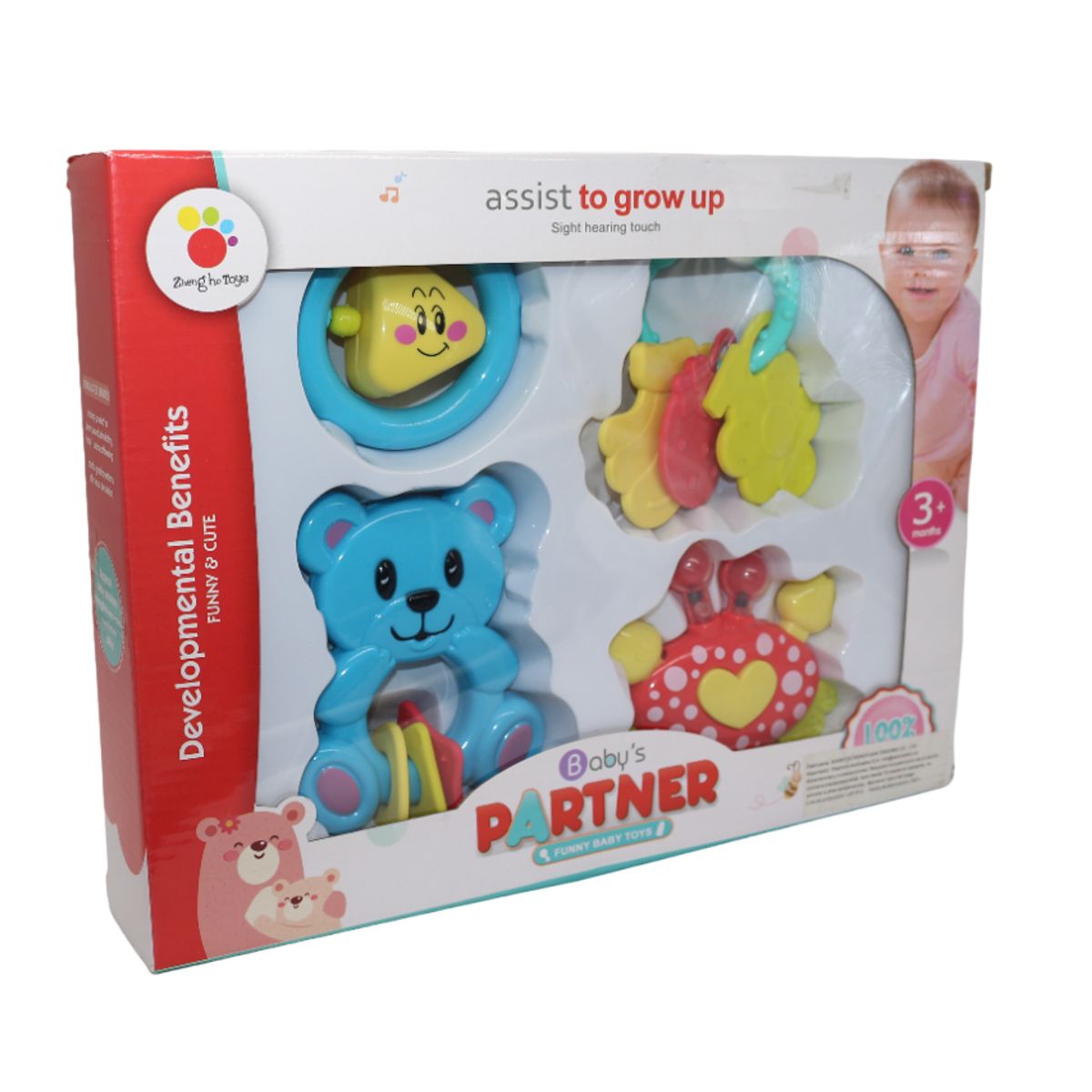 JUGUETELANDIA - SONAJERO BABYS PARTNER X 4 CAJA