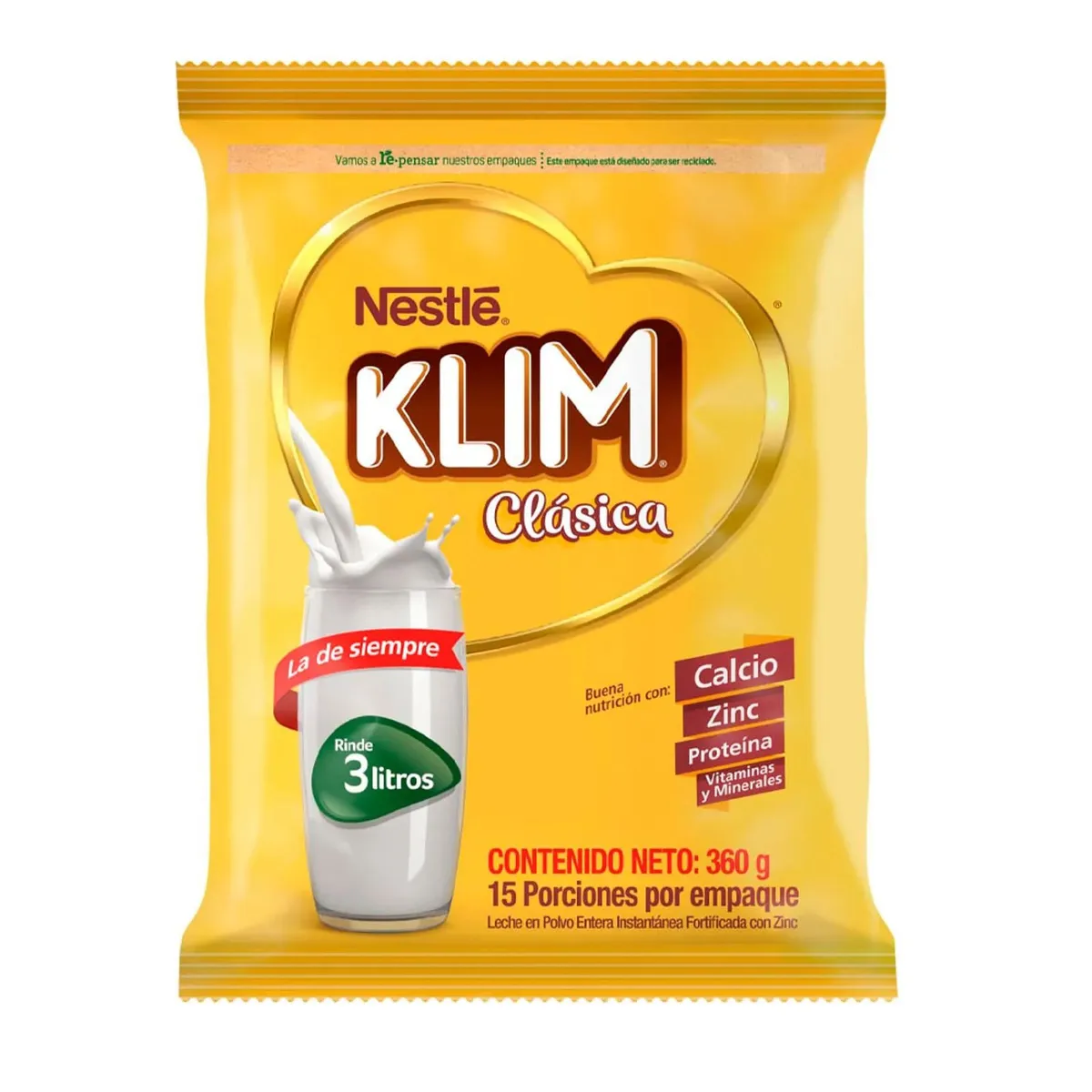 KLIM - Leche en polvo Klim Clásica Bolsa x 360g