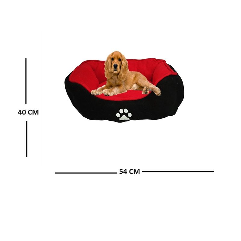 GENERICO - Cama MEDIANA color ROJO  Doble Faz Para perros y gatos