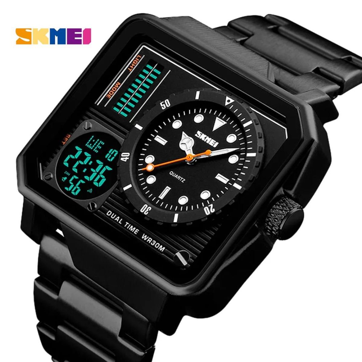 SKMEI - Reloj SKMEI Modelo 1392 Triple movimiento Caballero - Negro