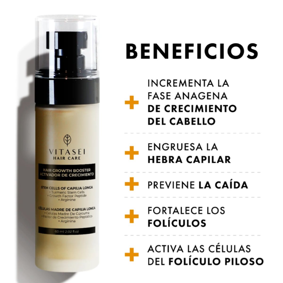 VITASEI - KIT ACTIVADOR DE CRECIMIENTO + SHAMPOO DE CEBOLLA FORTALECEDOR