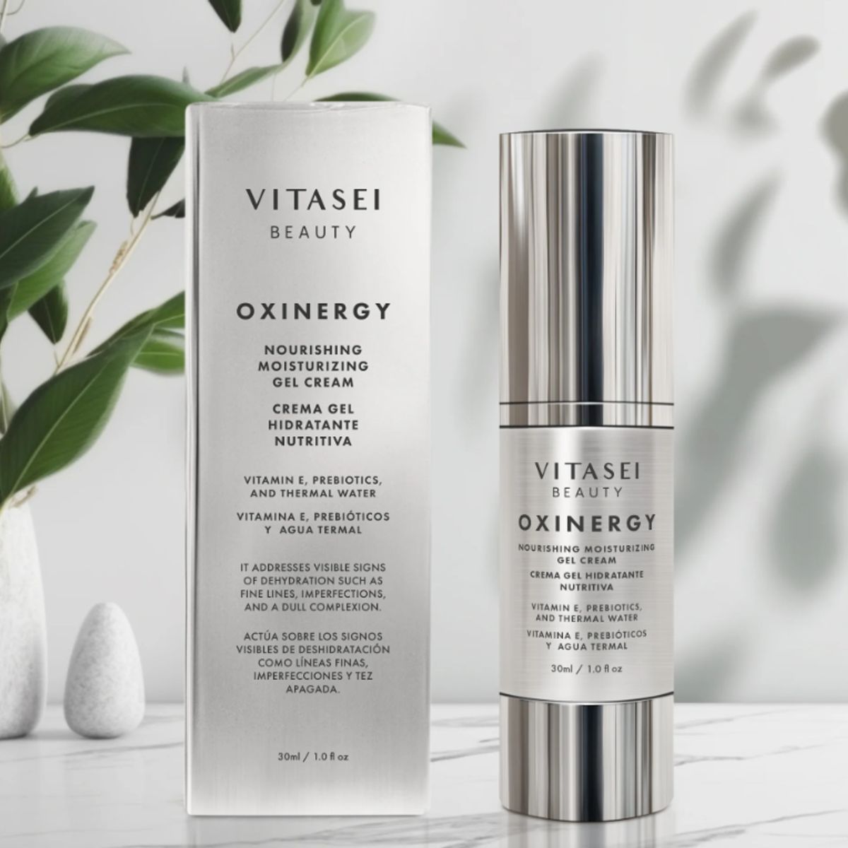 VITASEI - CREMA OXINERGY GEL NUTRITIVA CON PREBIÓTICOS Y AGUA TERMAL