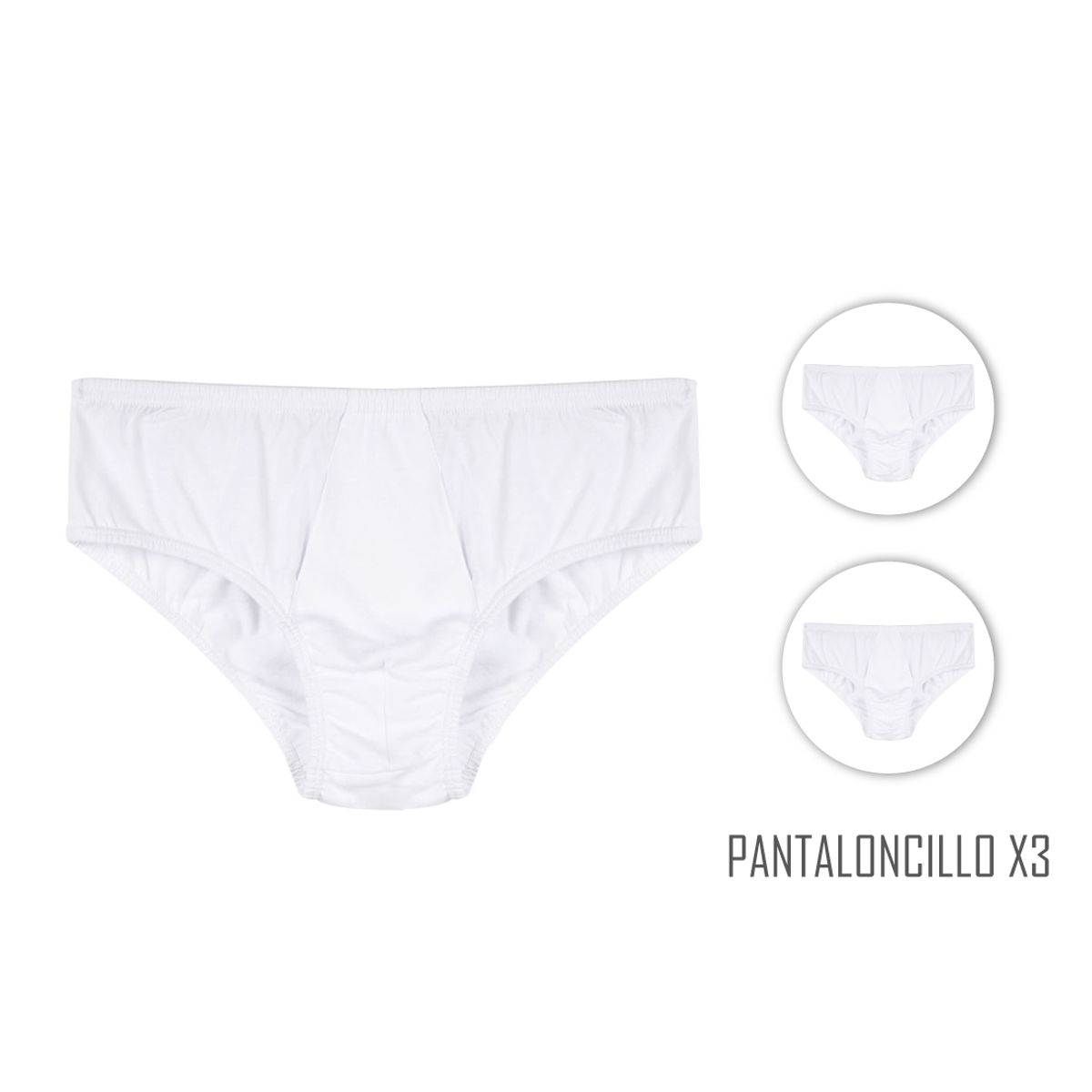 SANTANA - Combo X3 Pantaloncillo Clásico Niño Santana Blanco