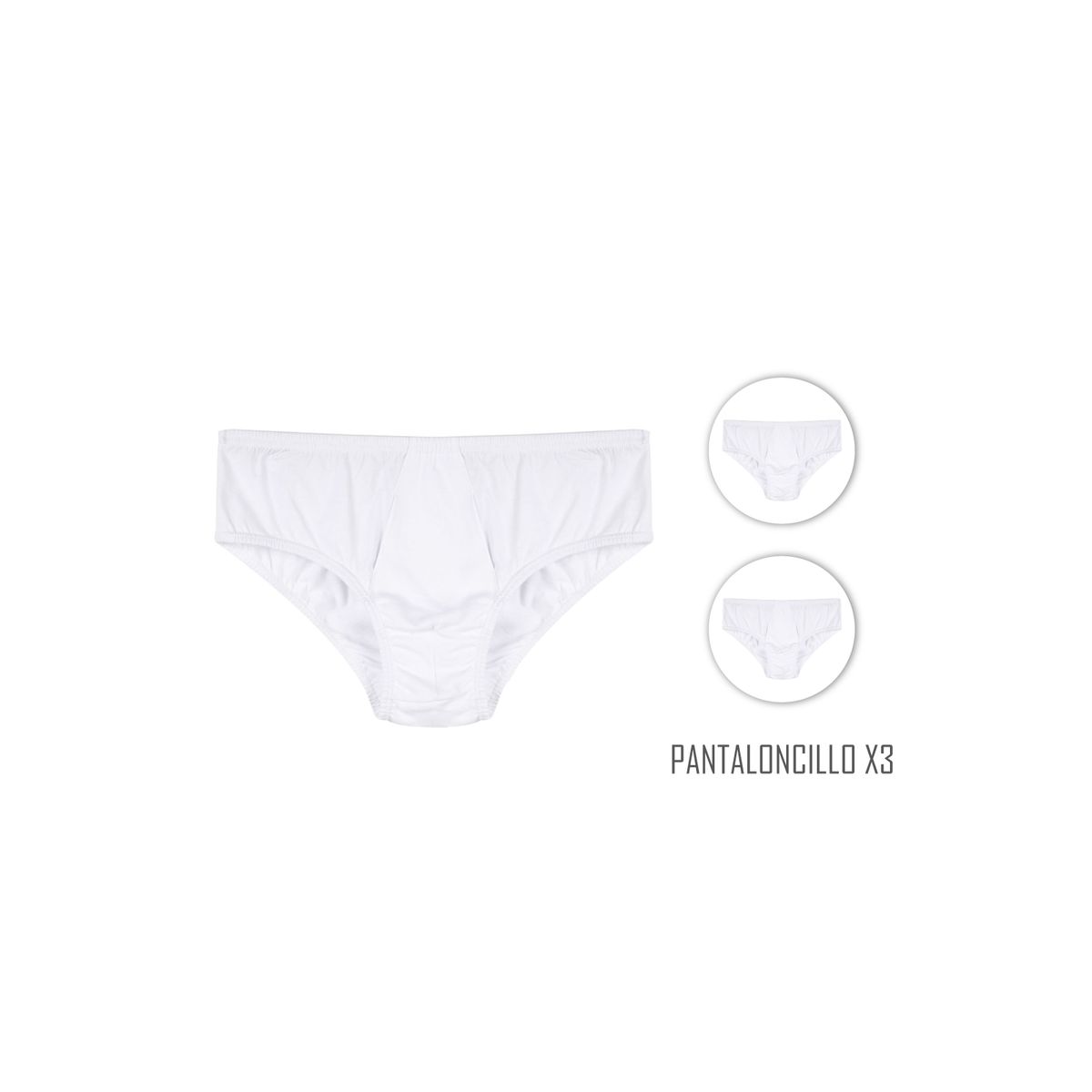 SANTANA - Combo X3 Pantaloncillo Clásico Niño Santana Blanco