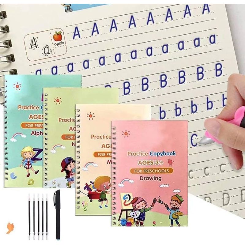 GENERICO - Set Caligrafia  x4 Cuadernos