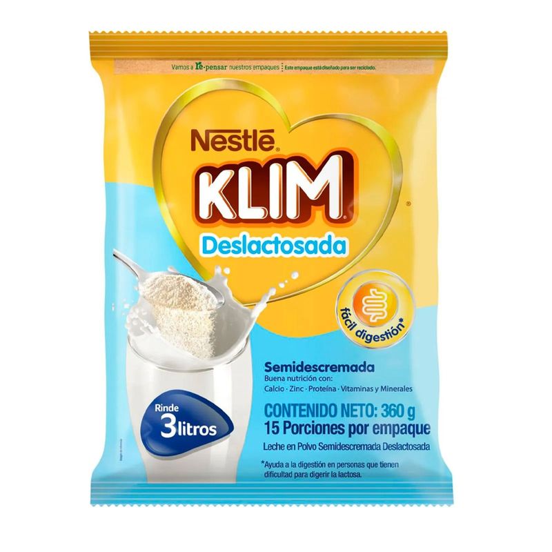 KLIM - Leche en Polvo Klim Deslactosada x 360g