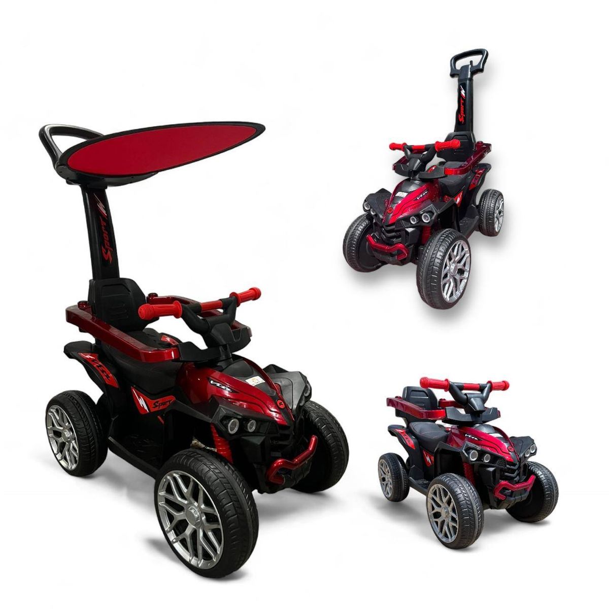 BRITOCHET - Carro Paseador Montable Electrico 3 En1 Niños Bebe Ll/Caucho