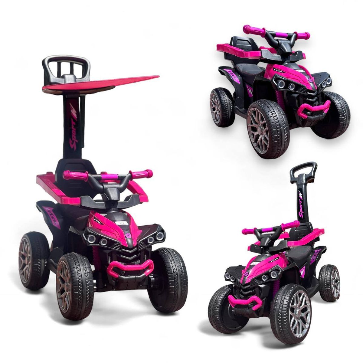 BRITOCHET - Carro Paseador Montable Electrico 3 En1 Niños Bebe Ll/Caucho
