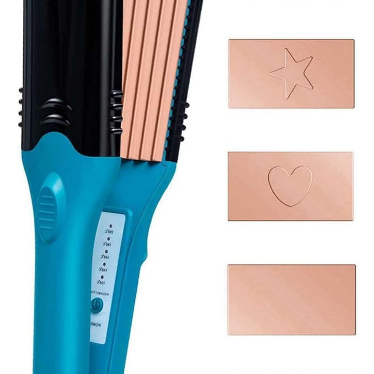 GENERICO - Plancha Alisador Cabello Placas Intercambiables Figuras 3d