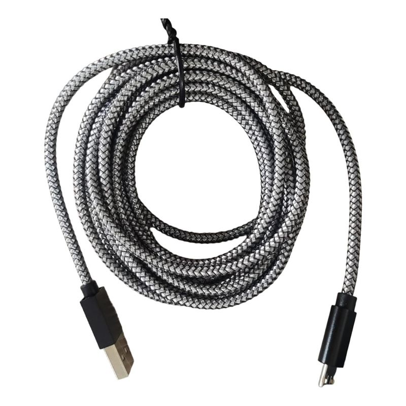 GENERICO - Cable Cargador V8 Carga Rápida Usb Portátil Datos 3 Metros