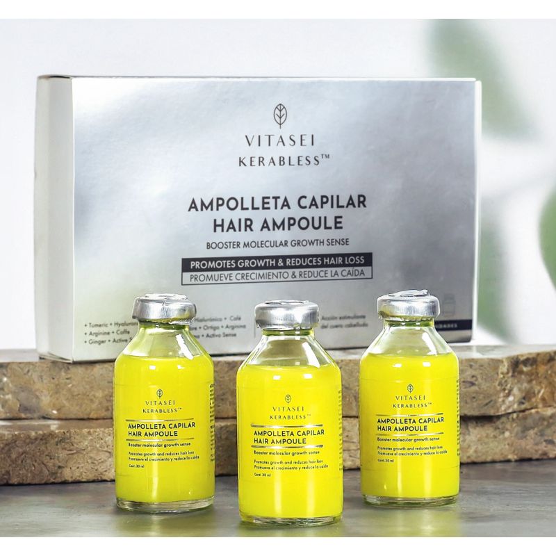 VITASEI - KIT X3 AMPOLLETAS CAPILARES CON CÚRCUMA CAFÉ Y ORTIGA